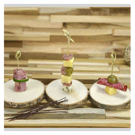 Naturalny Patyczki Bambusowe do Przekąsek "Knot" 15cm (10.000 Sztuk)