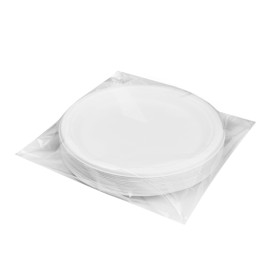 Talerz Trzciny Cukrowej Białe Ø22 cm (50 Sztuk)