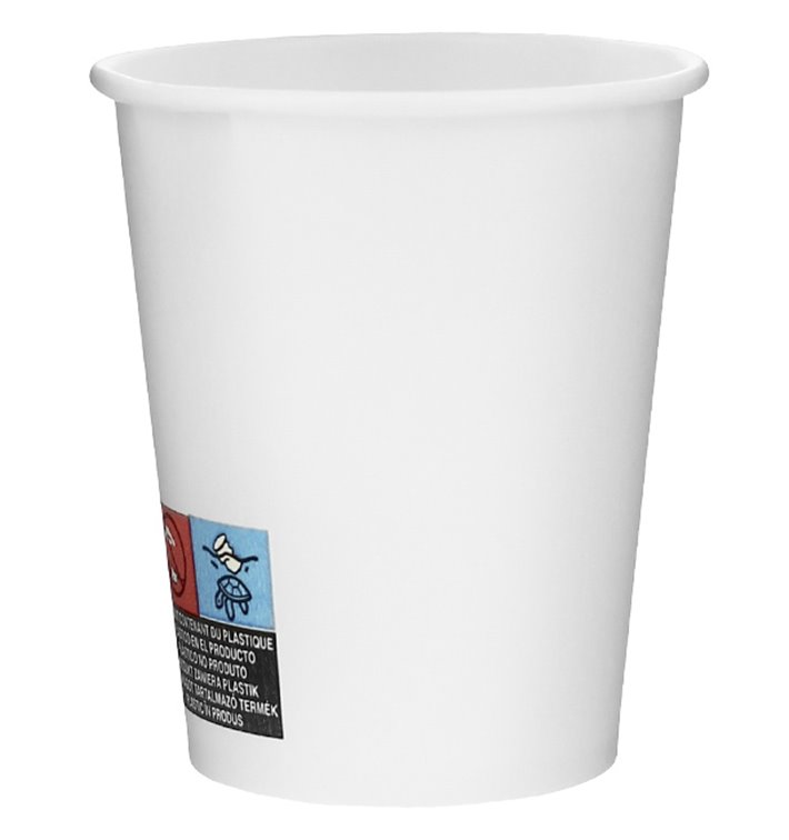 Kubki Papierowe 6Oz/180ml Białe Ø7,0cm (100 Sztuk) Kubki Papierowe 6Oz/180ml Białe Ø7,0cm (100 Sztuk)