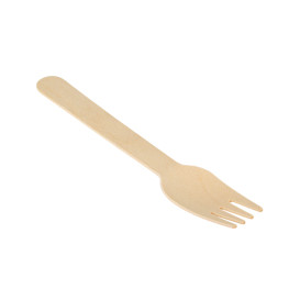 Widelec Drewniany Pojedynczo Pakowany 16cm (25 Sztuk)