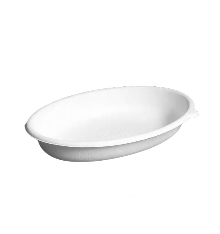 Pojemniki Ekologiczne Oval Białe 940ml (50 Sztuk) Pojemniki Ekologiczne Oval Białe 940ml (50 Sztuk)