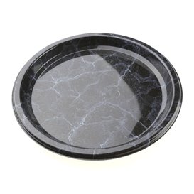 Talerz Plastikowe Okrągłe Marmur 23 cm (25 Sztuk)
