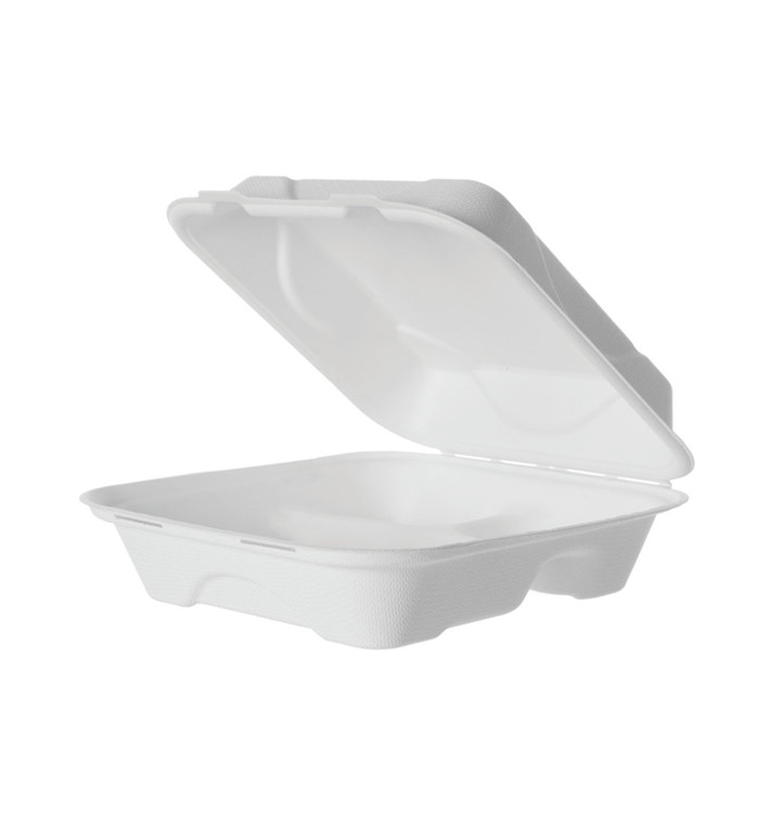 Opakowania MenuBox Trzciny Cukrowej 3C Białe 20x20x7,5cm (50 Sztuk) Opakowania MenuBox Trzciny Cukrowej 3C Białe 20x20x7,5cm (50 Sztuk)