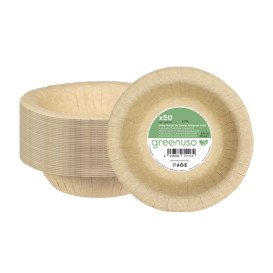 Głęboki Talerz Papierowe Tłuszczoodporny Kraft Ø19cm 245g/m² (50 Sztuk)