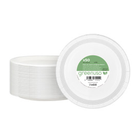 Talerz Papierowe Okrągłe Tłuszczoodporny Białe Ø22cm 220g/m² (400 Sztuk)