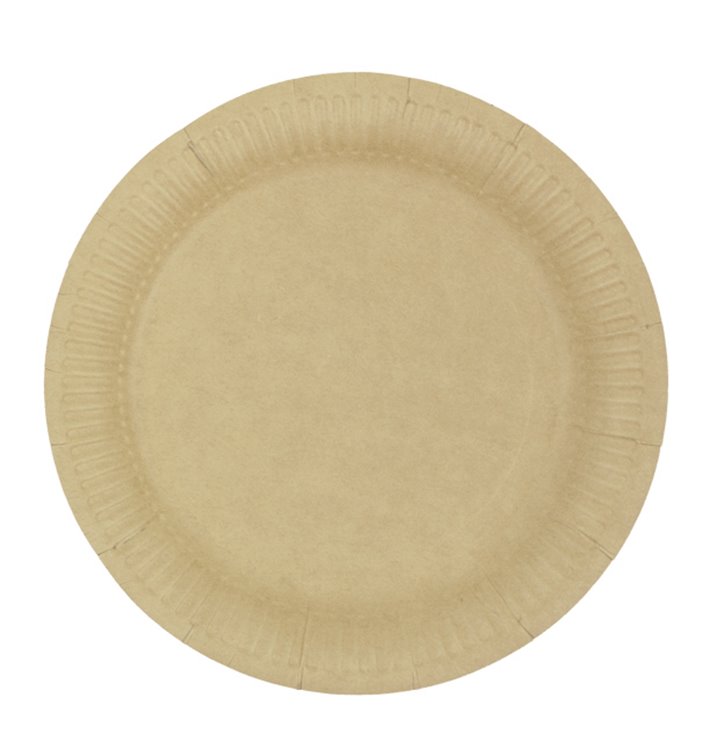 Talerze Papierowe Okrągłe “Radial” Kraft Ø18cm 200gr/m² (650 Sztuk) Talerze Papierowe Okrągłe “Radial” Kraft Ø18cm 200gr/m² (650 Sztuk)