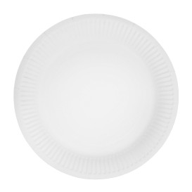 Talerze Papierowe Okrągłe “Radial” Białe Ø18cm 200gr/m² (650 Sztuk)