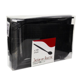 Łyżeczki Plastikowe do Lodów Czarne 21cm (1.200 Sztuk)