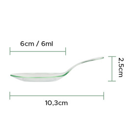 Fingerfood Łyżka Plastikowa "Water Green" 10,3cm (144 Sztuk)