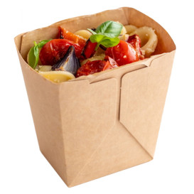 Pojemnik Deli2Go Papierowy Kraft na Sałatkę 500ml 10,8x5,2x10,5cm (50 Sztuk)