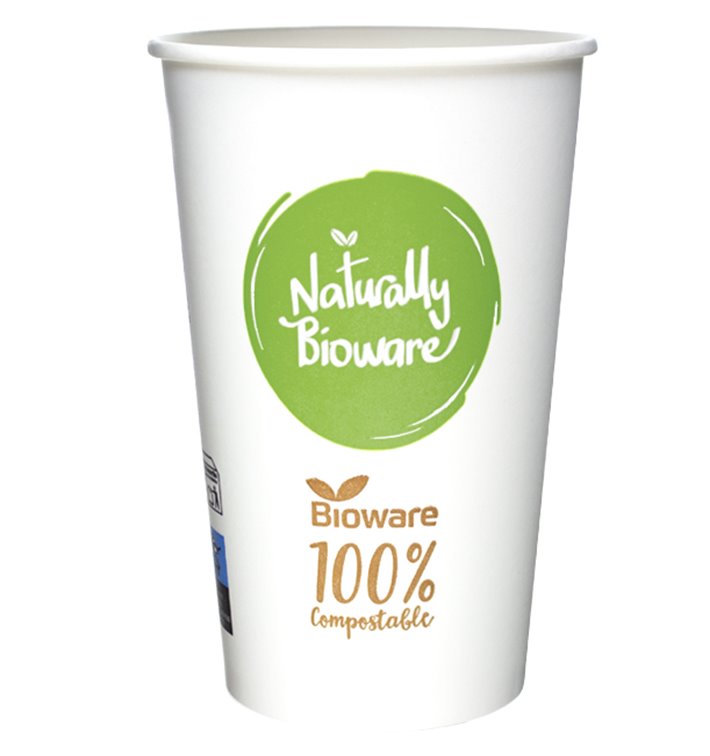 Kubek Papierowy Bioware® Ø9,0cm 540ml (50 Sztuk)