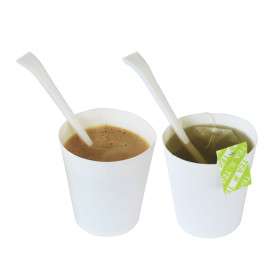 Mieszadełka na Kawy z CPLA Biała 13cm (100 Sztuk)