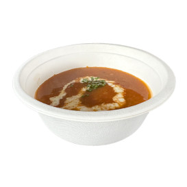 Miska Biała z Trzciny Cukrowej 600ml Ø15,5cm (250 Sztuk)