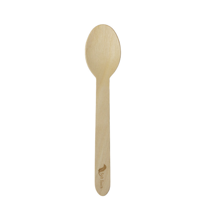 Łyżka Drewniana “Soft” 16cm (100 Sztuk) Łyżka Drewniana “Soft” 16cm (100 Sztuk)