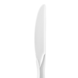Nóż Biodegradowalny Biały z CPLA 18cm (50 Sztuk)