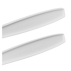 Nóż Biodegradowalny Biały z CPLA 18cm (50 Sztuk)