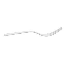 Widelec Biodegradowalny Wielokrotnego Użytku Biały z CPLA 10cm (100 Sztuk)