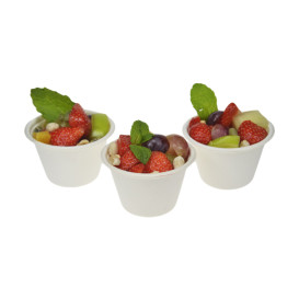 Fingerfood Miska Biała z Trzciny Cukrowej 100ml Ø7,5cm (50 Sztuk)