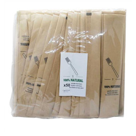 Widelec Drewniany Pojedynczo Pakowany 16cm (50 Sztuk)