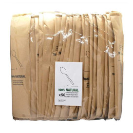 Łyżka Drewniana Pojedynczo Pakowana 16cm (50 Sztuk)