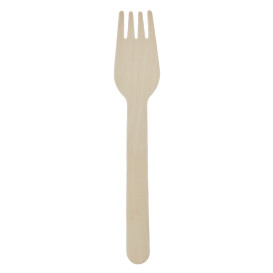 Widelec Drewniany Pojedynczo Pakowany 16cm (50 Sztuk)