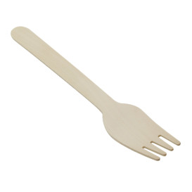 Widelec Drewniany Pojedynczo Pakowany 16cm (50 Sztuk)