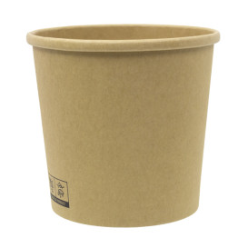 Pojemnik Papierowy Kraft 750ml Ø11,6cm (25 Sztuk)