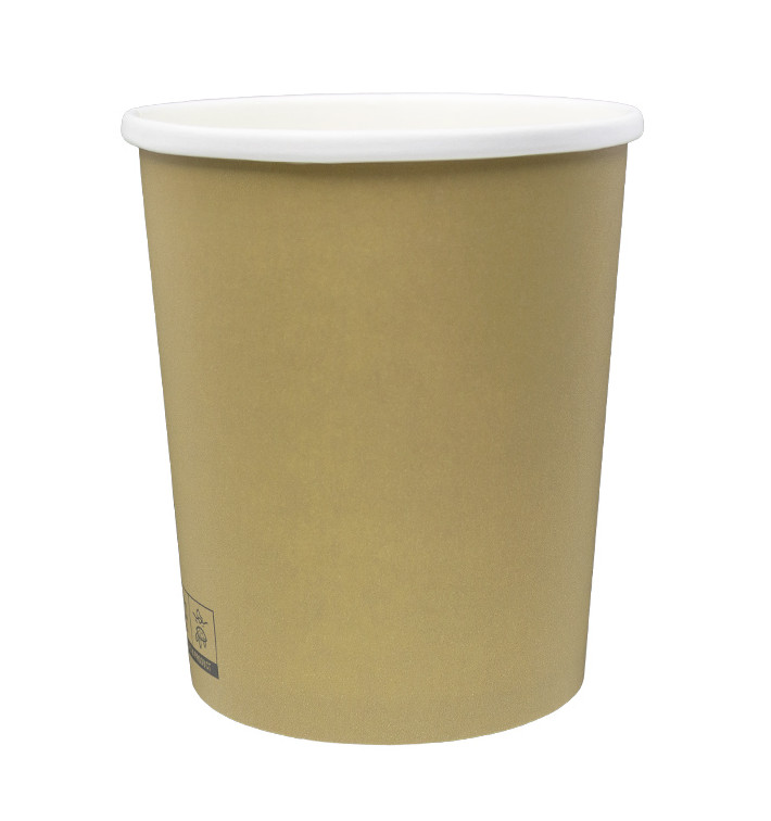 Pojemnik Papierowy Kraft z Białą Krawędzią 1.000ml Ø11,9cm (25 Sztuk)