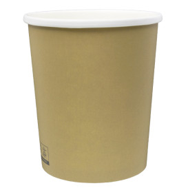 Pojemnik Papierowy Kraft z Białą Krawędzią 1.000ml Ø11,9cm (25 Sztuk)