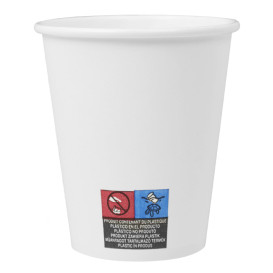 Kubek Papierowy 8Oz/290ml Białe Ø9,0cm (240 Sztuk)