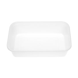 Pojemnik Plastikowy Prostokątny Biały PP 500ml 17,3x11,9cm (50 Sztuk)