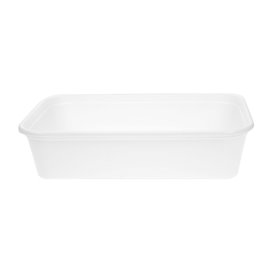 Pojemnik Plastikowy Prostokątny Biały PP 500ml 17,3x11,9cm (50 Sztuk)