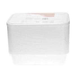 Pojemnik Plastikowy Prostokątny Biały PP 500ml 17,3x11,9cm (50 Sztuk)