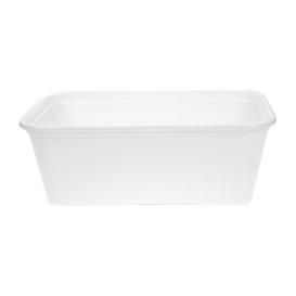 Pojemnik Plastikowy Prostokątny Biały PP 750ml 17,3x11,9cm (50 Sztuk)