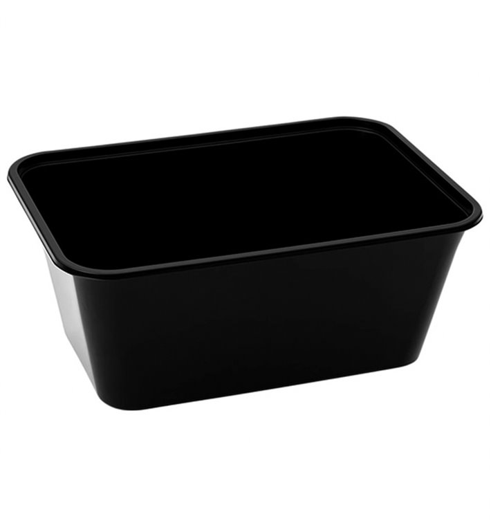 Pojemnik Plastikowy Prostokątny Czarny PP 1.000ml 17,3x11,9cm (50 Sztuk) Pojemnik Plastikowy Prostokątny Czarny PP 1.000ml 17,3x11,9cm (50 Sztuk)