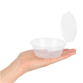 Pojemnik na Sosy z Pokrywką na Zawiasie PP 6Oz/180ml (100 Sztuk)