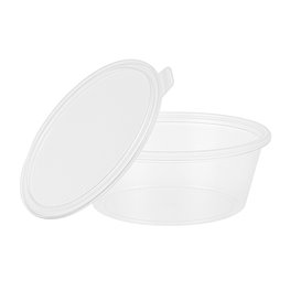 Pojemnik na Sosy z Pokrywką na Zawiasie PP 6Oz/180ml (100 Sztuk)