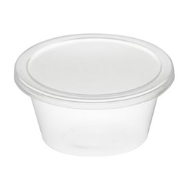Pojemnik na Sosy PP Przezroczysty z pokrywką 2Oz/60ml (100 Sztuk)