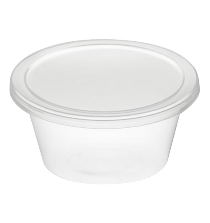 Pojemnik na Sosy PP Przezroczysty z pokrywką 2Oz/60ml (100 Sztuk) Pojemnik na Sosy PP Przezroczysty z pokrywką 2Oz/60ml (100 Sztuk)