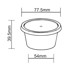 Pojemnik na Sosy PP Przezroczysty z pokrywką 4Oz/120ml (2.000 Sztuk)