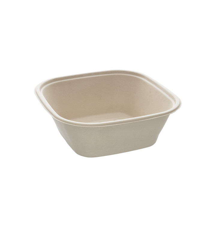 Miska Kwadratowa z Trzciny Cukrowej 3500ml 27cm (25 Sztuk) Miska Kwadratowa z Trzciny Cukrowej 3500ml 27cm (25 Sztuk)