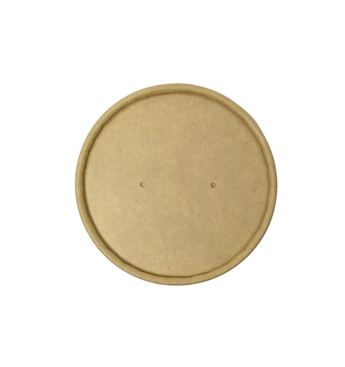 Wieczko Papierowe Kraft do pojemników Ø9,0cm (400 Sztuk) Wieczko Papierowe Kraft do pojemników Ø9,0cm (400 Sztuk)
