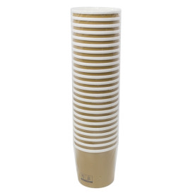 Pojemnik Papierowy Kraft z Białą Krawędzią 350ml Ø9,0cm (500 Sztuk)