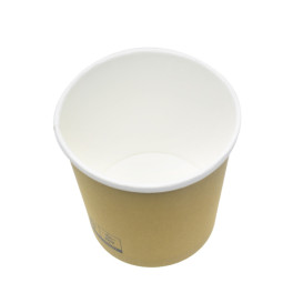Pojemnik Papierowy Kraft z Białą Krawędzią 350ml Ø9,0cm (500 Sztuk)
