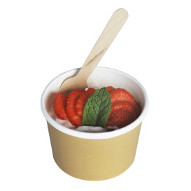 Pojemnik Papierowy Kraft z Białą Krawędzią 250ml Ø9,0cm (25 Sztuk)
