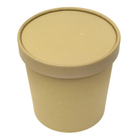 Wieczko Papierowe Kraft do pojemników Ø11,7cm (25 Sztuk)