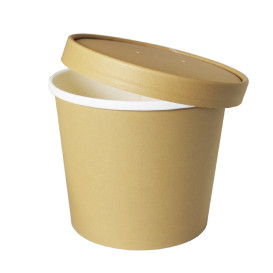 Wieczko Papierowe Kraft do pojemników Ø9,8cm (500 Sztuk)