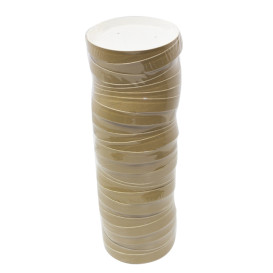 Wieczko Papierowe Kraft do pojemników Ø9,8cm (25 Sztuk)