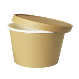 Wieczko Papierowe Kraft do pojemników Ø9,0cm (25 Sztuk)