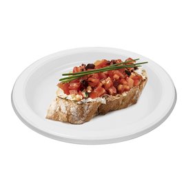 Talerz Płaski Biały Wielokrotnego Użytku Ekonomiczny PS Ø16,5cm (450 Sztuk)